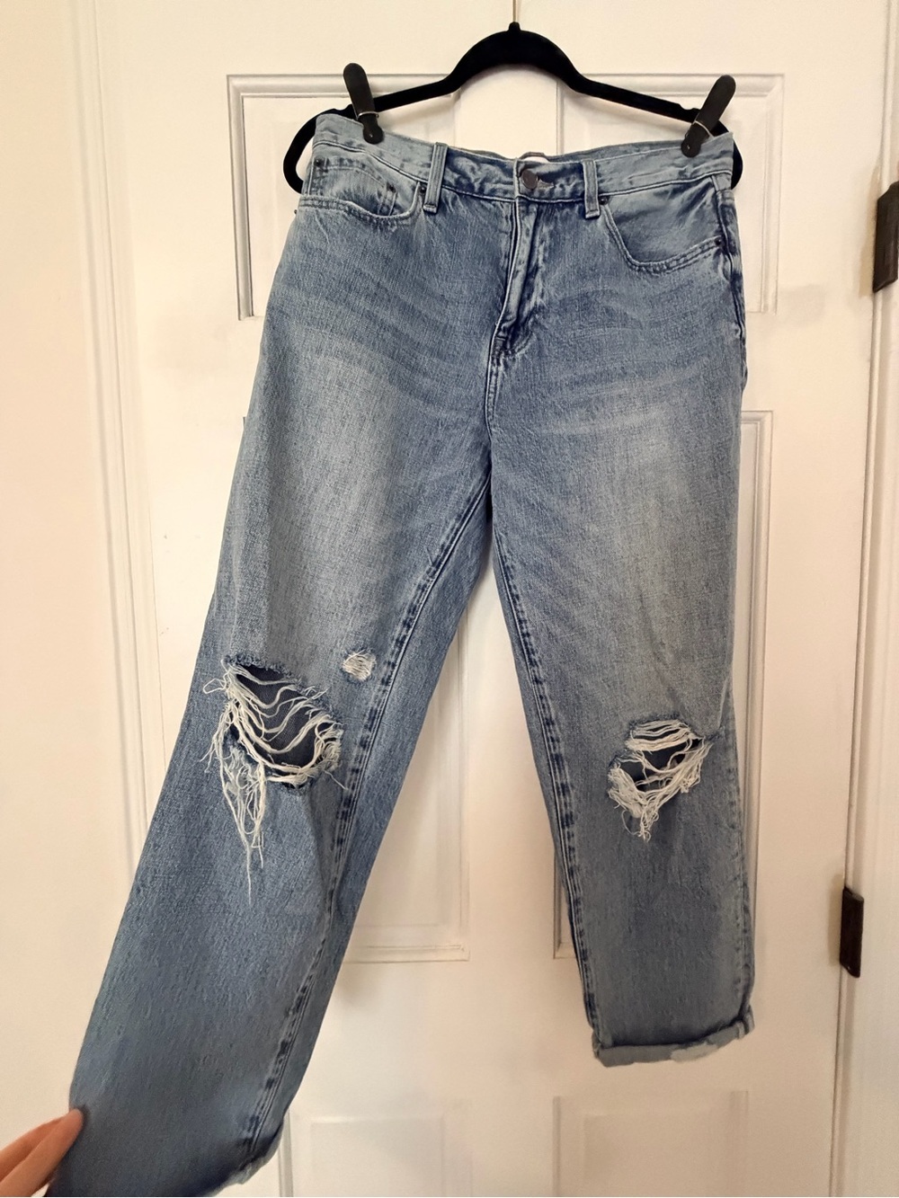 pistola Light Blue Distressed Boyfriend Jeans